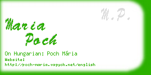maria poch business card